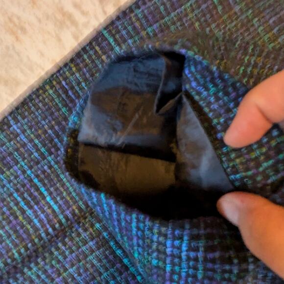 Tony Lambert Womens Sz 10 Dress Pants Dark Blue Black 27x30 Knit Vintage Ankle - Picture 10 of 10